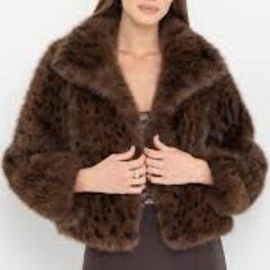 Generation Love Lexy Leopard Faux Fur Jacket